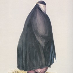 زنی است که عزم رفتن به تکیه دولتی را دارد