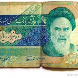 Defaced Iranian Banknote - اسكناس نوشته شده (4)