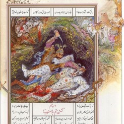 Rostam kills White Deev - نبرد رستم و دیو سفید