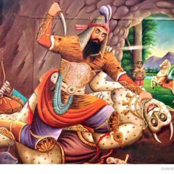 Rostam kills White Deev - نبرد رستم و دیو سفید