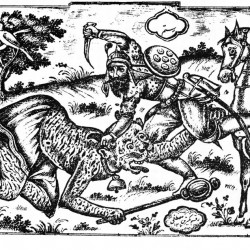 Rostam kills White Deev - نبرد رستم و دیو سفید