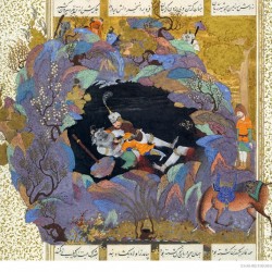 Rostam kills White Deev - نبرد رستم و دیو سفید