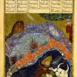 Rostam kills White Deev - نبرد رستم و دیو سفید