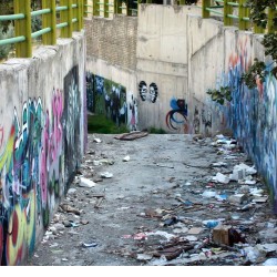 Graffiti on Tehran canal walls (1)