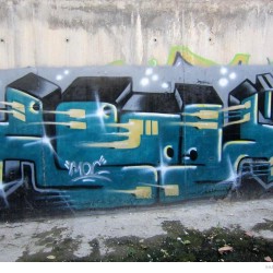 Graffiti on Tehran canal walls